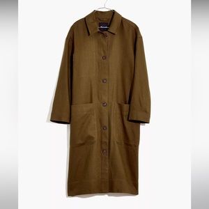 Madewell Oversized Linen Duster Coat NWOT